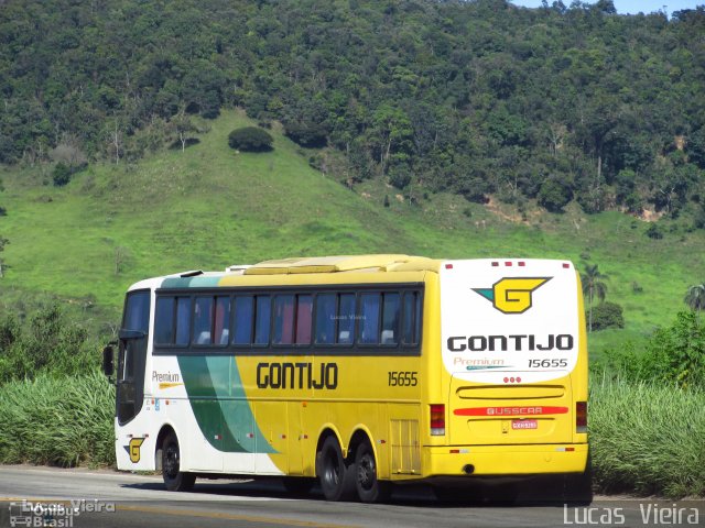 Empresa Gontijo de Transportes 15655 na cidade de João Monlevade, Minas Gerais, Brasil, por Lucas Vieira. ID da foto: 3977271.