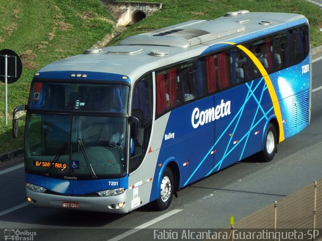 Viação Cometa 7201 na cidade de Aparecida, São Paulo, Brasil, por Fabio Alcantara. ID da foto: 3977883.