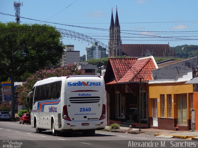 VUSC - Viação União Santa Cruz 2560 na cidade de Santa Cruz do Sul, Rio Grande do Sul, Brasil, por Alexandre M.  Sanches. ID da foto: 3980685.