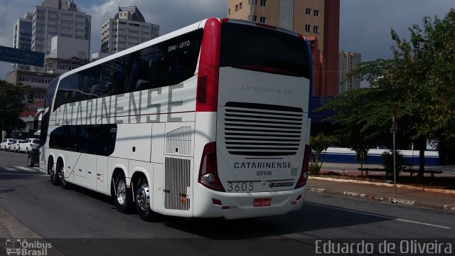 Auto Viação Catarinense 3605 na cidade de São Paulo, São Paulo, Brasil, por Eduardo de Oliveira. Número da foto: #3980516.
