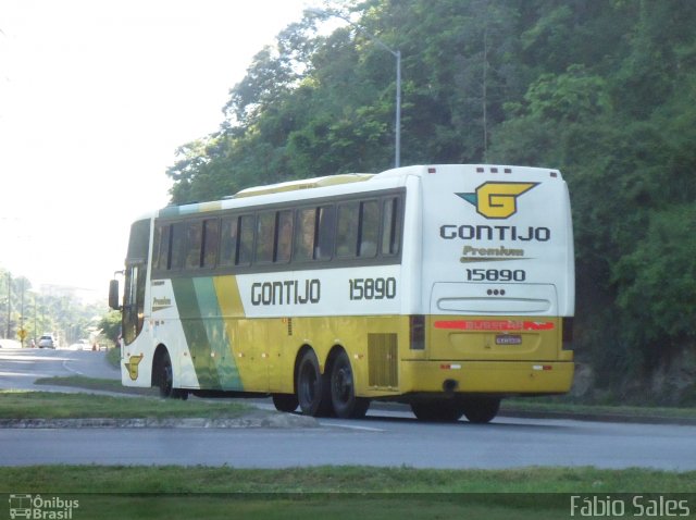 Empresa Gontijo de Transportes 15890 na cidade de Viana, Espírito Santo, Brasil, por Fábio Sales. ID da foto: 3981609.