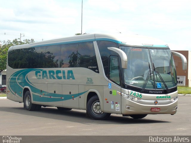 Viação Garcia 7436 na cidade de Paranavaí, Paraná, Brasil, por Robson Alves. Número da foto: #4032385.