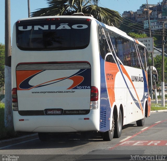 Expresso União 10174 na cidade de Vitória, Espírito Santo, Brasil, por J.  Luiz. Número da foto: #4032645.