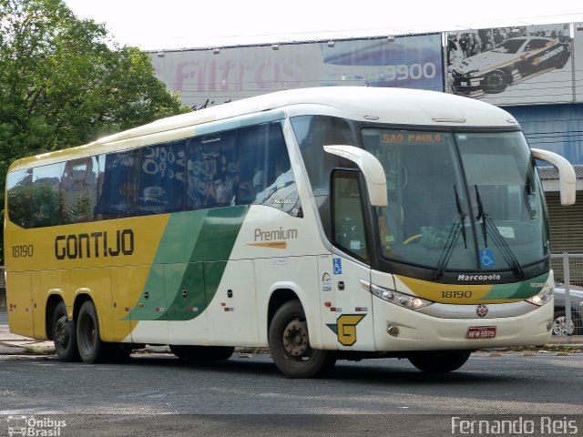 Empresa Gontijo de Transportes 18190 na cidade de Uberaba, Minas Gerais, Brasil, por Fernando Reis. ID da foto: 4031687.