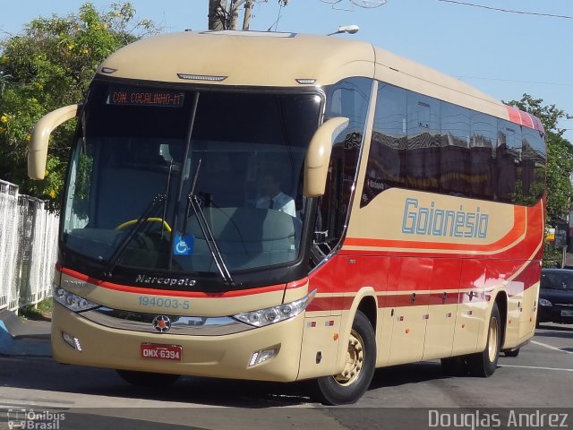 Auto Viação Goianésia 194003-5 na cidade de Goiânia, Goiás, Brasil, por Douglas Andrez. Número da foto: #4050454.