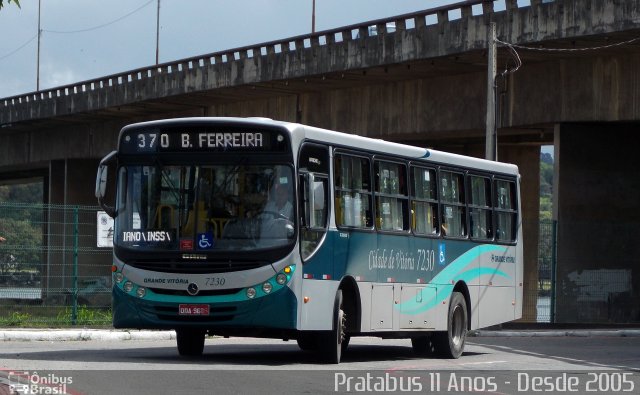 Viação Grande Vitória 7230 na cidade de Vitória, Espírito Santo, Brasil, por Cristiano Soares da Silva. ID da foto: 4051262.