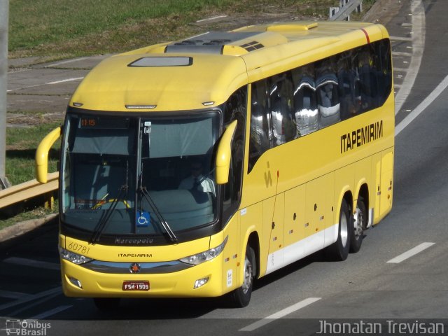 Viação Itapemirim 60781 na cidade de Lavrinhas, São Paulo, Brasil, por Jhonatan Diego da Silva Trevisan. Número da foto: #4050914.