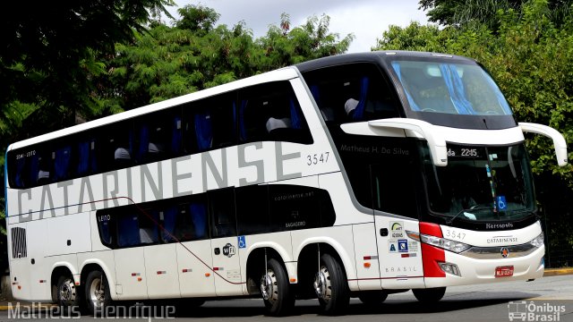 Auto Viação Catarinense 3546 na cidade de São Paulo, São Paulo, Brasil, por Matheus Henrique. Número da foto: #4051410.