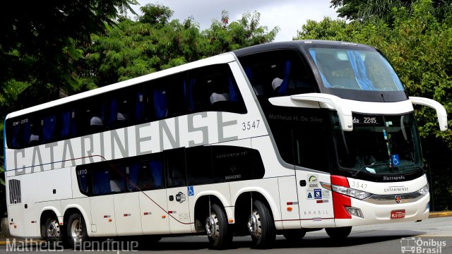 Auto Viação Catarinense 3546 na cidade de São Paulo, São Paulo, Brasil, por Matheus Henrique. ID da foto: 4051410.