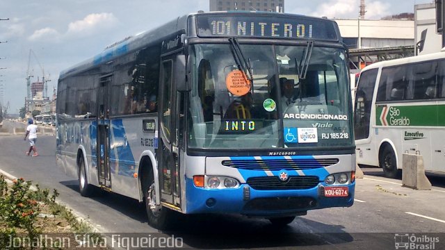 Viação Mauá RJ 185.218 na cidade de Rio de Janeiro, Rio de Janeiro, Brasil, por Jonathan Silva Figueiredo. Número da foto: #4050138.