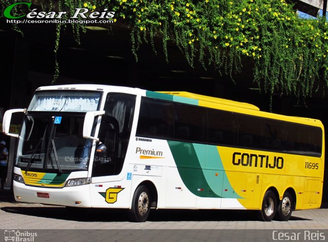 Empresa Gontijo de Transportes 11695 na cidade de Belo Horizonte, Minas Gerais, Brasil, por César Ônibus. ID da foto: 4051534.