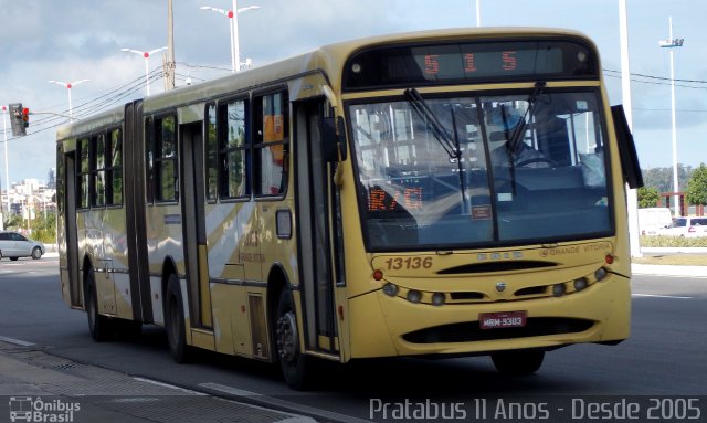 Viação Grande Vitória 13136 na cidade de Vitória, Espírito Santo, Brasil, por Cristiano Soares da Silva. ID da foto: 4052383.