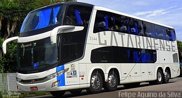 Auto Viação Catarinense 3544 na cidade de Curitiba, Paraná, Brasil, por Felipe Aquino da Silva. Número da foto: #4053746.