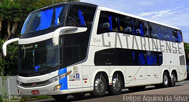 Auto Viação Catarinense 3544 na cidade de Curitiba, Paraná, Brasil, por Felipe Aquino da Silva. ID da foto: 4053746.