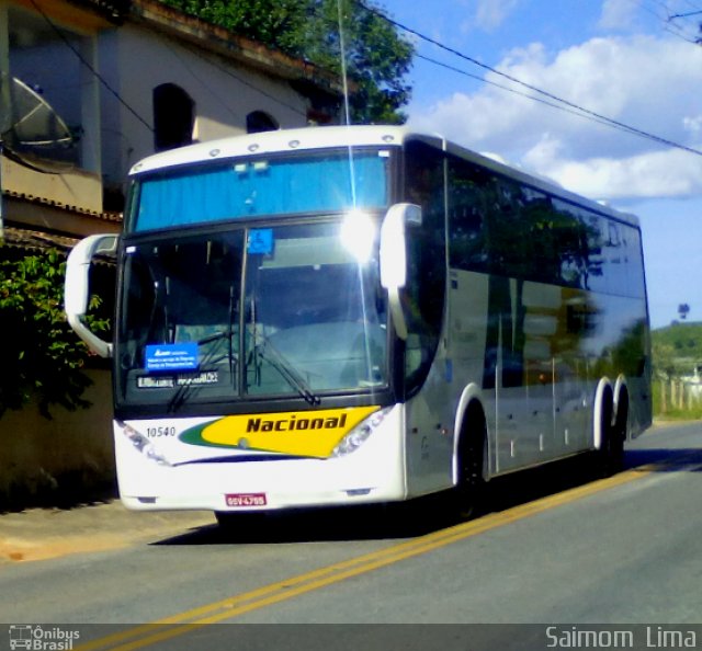 Viação Nacional 10540 na cidade de Jerônimo Monteiro, Espírito Santo, Brasil, por Saimom  Lima. ID da foto: 4052744.