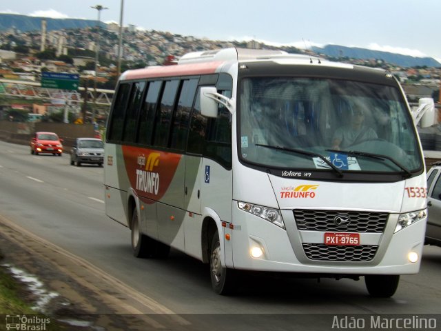 Viação Triunfo 15333 na cidade de Belo Horizonte, Minas Gerais, Brasil, por Adão Raimundo Marcelino. Número da foto: #4055463.