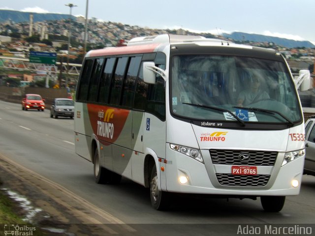 Viação Triunfo 15333 na cidade de Belo Horizonte, Minas Gerais, Brasil, por Adão Raimundo Marcelino. ID da foto: 4055463.