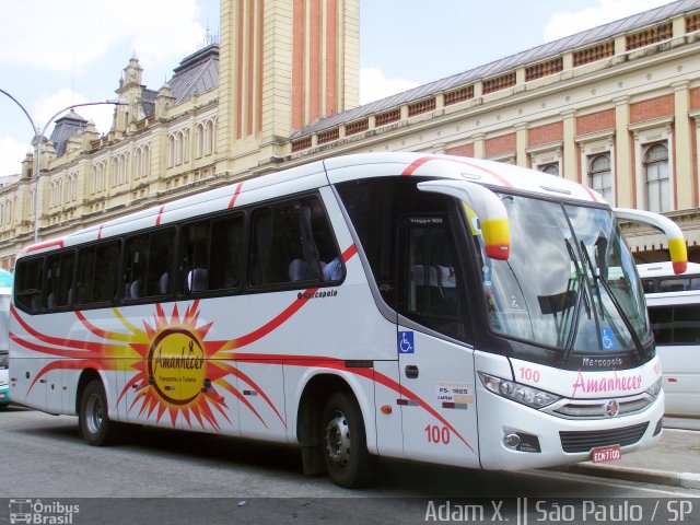 Amanhecer Transportes e Turismo 100 na cidade de São Paulo, São Paulo, Brasil, por Adam Xavier Rodrigues Lima. ID da foto: 4054804.