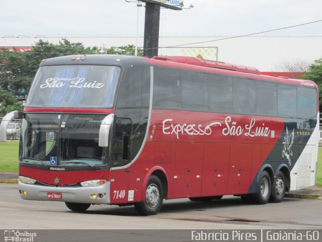 Expresso São Luiz 7140 na cidade de Goiânia, Goiás, Brasil, por Fabrício  Francisco Pires. Número da foto: #4054041.