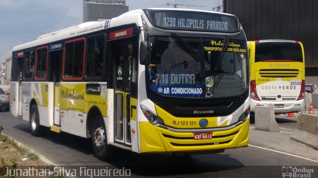 Viação Nilopolitana RJ 123.121 na cidade de Rio de Janeiro, Rio de Janeiro, Brasil, por Jonathan Silva Figueiredo. Número da foto: #4054641.