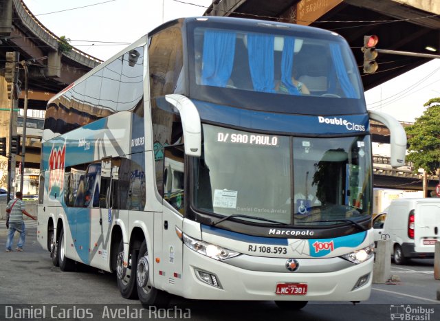 Auto Viação 1001 RJ 108.593 na cidade de Rio de Janeiro, Rio de Janeiro, Brasil, por Daniel Carlos  Avelar Rocha. Número da foto: #4056414.