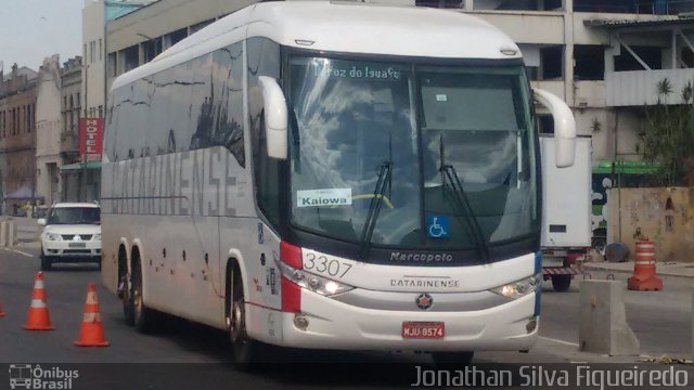 Auto Viação Catarinense 3307 na cidade de Rio de Janeiro, Rio de Janeiro, Brasil, por Jonathan Silva Figueiredo. Número da foto: #4057893.