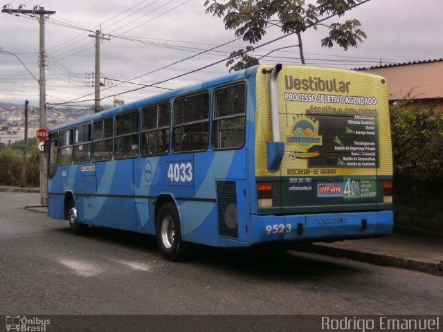 Salvadora Transportes > Transluciana 9523 na cidade de Belo Horizonte, Minas Gerais, Brasil, por Rodrigo Emanuel. ID da foto: 4056899.