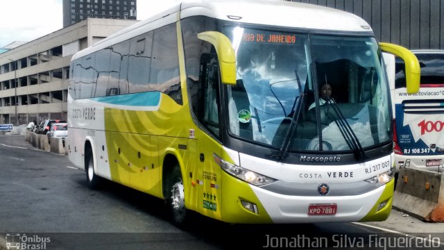 Costa Verde Transportes RJ 217.007 na cidade de Rio de Janeiro, Rio de Janeiro, Brasil, por Jonathan Silva Figueiredo. Número da foto: #4057899.