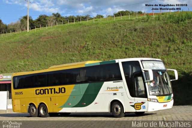 Empresa Gontijo de Transportes 11695 na cidade de João Monlevade, Minas Gerais, Brasil, por Mairo de Magalhães. ID da foto: 4058848.