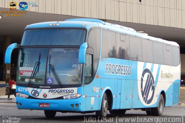 Auto Viação Progresso 6279 na cidade de Caruaru, Pernambuco, Brasil, por Julio Cesar  Barbosa Martins. Número da foto: #4059636.
