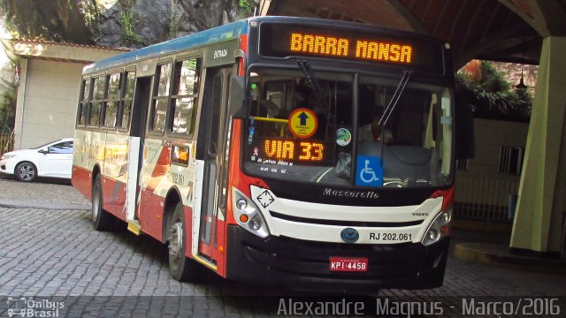 Viação Sul Fluminense RJ 202.061 na cidade de Barra Mansa, Rio de Janeiro, Brasil, por Alexandre  Magnus. Número da foto: #4059558.
