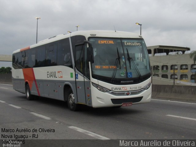 Evanil Transportes e Turismo RJ 132.032 na cidade de Nova Iguaçu, Rio de Janeiro, Brasil, por Marco Aurélio de Oliveira. Número da foto: #4059867.