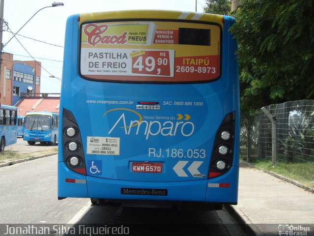 Viação Nossa Senhora do Amparo RJ 186.053 na cidade de Niterói, Rio de Janeiro, Brasil, por Jonathan Silva Figueiredo. Número da foto: #4063516.