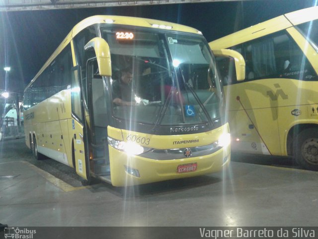 Viação Itapemirim 60603 na cidade de Campos dos Goytacazes, Rio de Janeiro, Brasil, por Vagner Barreto da Silva. ID da foto: 4062870.