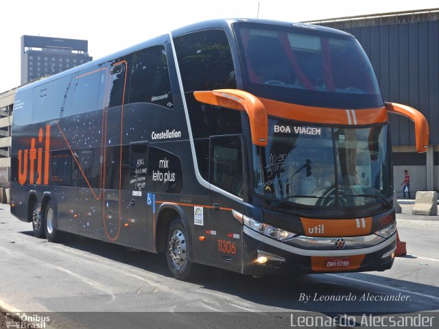 UTIL - União Transporte Interestadual de Luxo 11306 na cidade de Rio de Janeiro, Rio de Janeiro, Brasil, por Leonardo Alecsander. Número da foto: #4064563.