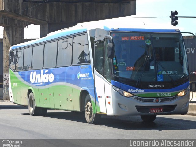 Viação União RJ 204.162 na cidade de Rio de Janeiro, Rio de Janeiro, Brasil, por Leonardo Alecsander. Número da foto: #4064565.