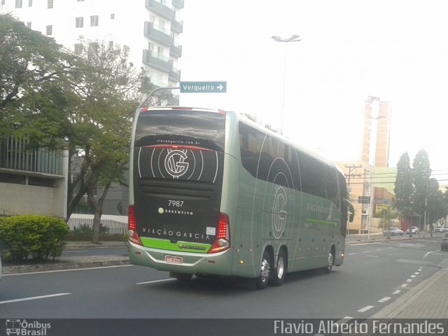 Viação Garcia 7987 na cidade de Sorocaba, São Paulo, Brasil, por Flavio Alberto Fernandes. Número da foto: #4065734.