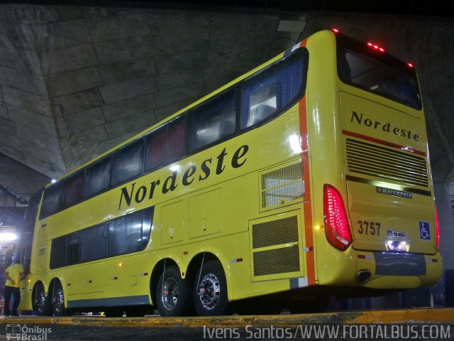 Viação Nordeste 3757 na cidade de Fortaleza, Ceará, Brasil, por Ivam Santos. ID da foto: 4066616.