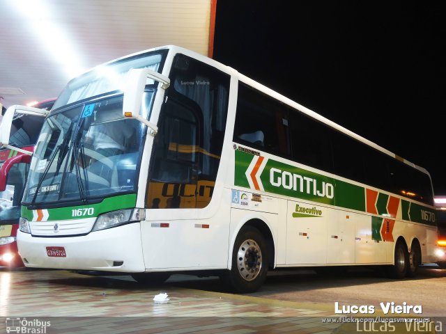 Empresa Gontijo de Transportes 11670 na cidade de João Monlevade, Minas Gerais, Brasil, por Lucas Vieira. ID da foto: 4065973.