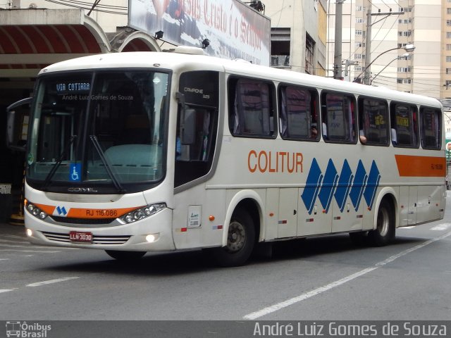 Colitur Transportes Rodoviários RJ 116.086 na cidade de Barra Mansa, Rio de Janeiro, Brasil, por André Luiz Gomes de Souza. Número da foto: #4068570.