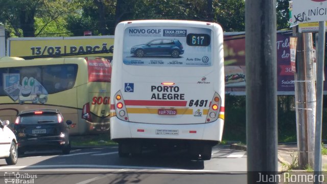 Nortran Transportes Coletivos 6491 na cidade de Porto Alegre, Rio Grande do Sul, Brasil, por Juan Romero. Número da foto: #4067082.