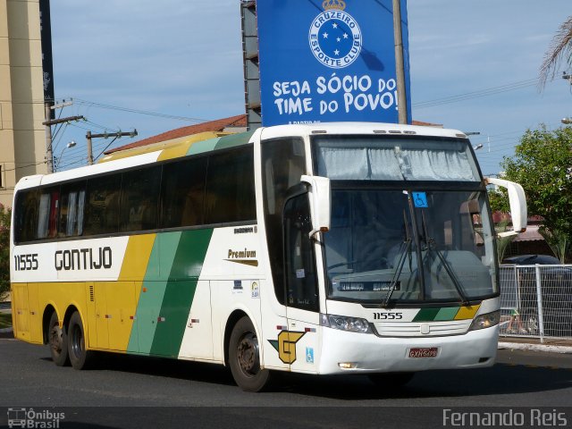 Empresa Gontijo de Transportes 11555 na cidade de Uberaba, Minas Gerais, Brasil, por Fernando Reis. Número da foto: #4067522.