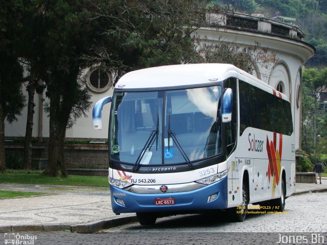 Solazer Transportes e Turismo 3253 na cidade de Petrópolis, Rio de Janeiro, Brasil, por Jones Bh. Número da foto: #4068448.