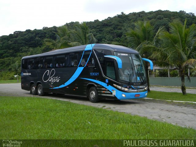 Empresa de Ônibus Nossa Senhora da Penha 53021 na cidade de Guaratuba, Paraná, Brasil, por Paulobuss  Guaratuba. ID da foto: 4067531.