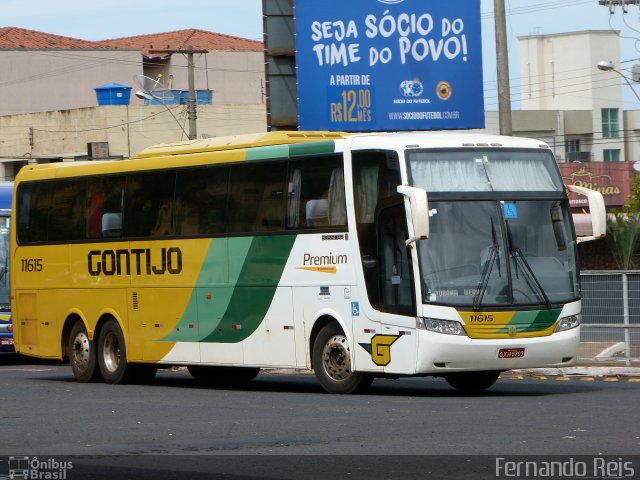 Empresa Gontijo de Transportes 11615 na cidade de Uberaba, Minas Gerais, Brasil, por Fernando Reis. Número da foto: #4070049.