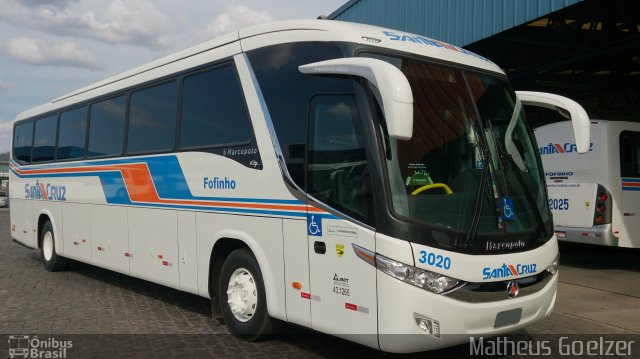 VUSC - Viação União Santa Cruz 3020 na cidade de Santa Cruz do Sul, Rio Grande do Sul, Brasil, por Matheus Goelzer. Número da foto: #4069662.