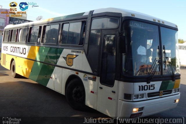 Empresa Gontijo de Transportes 11015 na cidade de Lagarto, Sergipe, Brasil, por Julio Cesar  Barbosa Martins. ID da foto: 4070927.