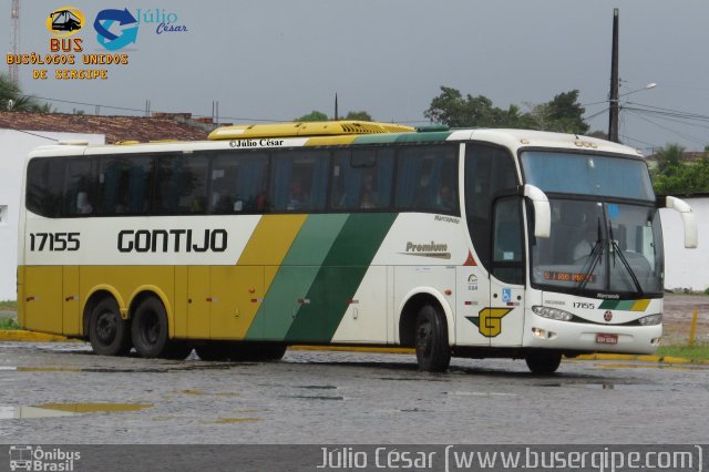 Empresa Gontijo de Transportes 17155 na cidade de Esplanada, Bahia, Brasil, por Julio Cesar  Barbosa Martins. Número da foto: #4070926.