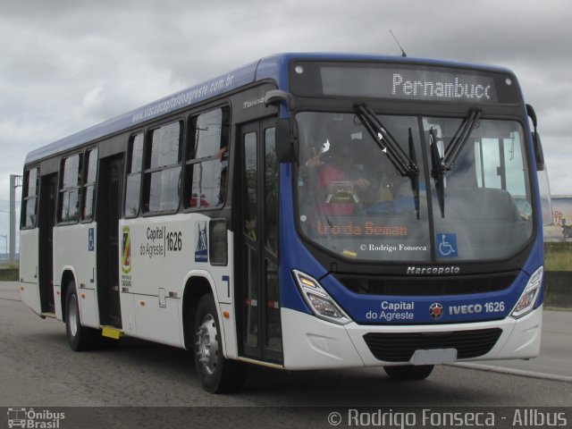 Capital do Agreste Transporte Urbano 1626 na cidade de Caruaru, Pernambuco, Brasil, por Rodrigo Fonseca. Número da foto: #4070783.