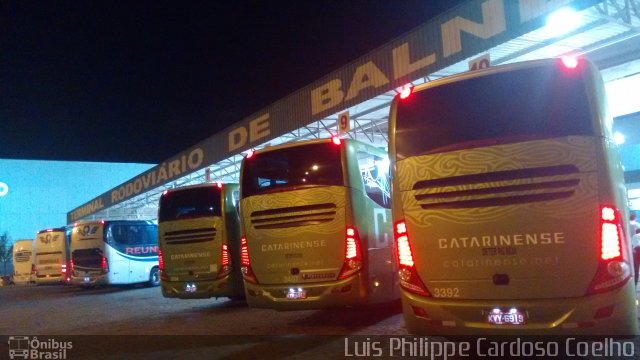 Auto Viação Catarinense 3392 na cidade de Balneário Camboriú, Santa Catarina, Brasil, por Luis Philippe Cardoso Coelho. ID da foto: 4068971.